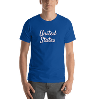Thumbnail for Personalized United States T-Shirt - Blue - Shirt View