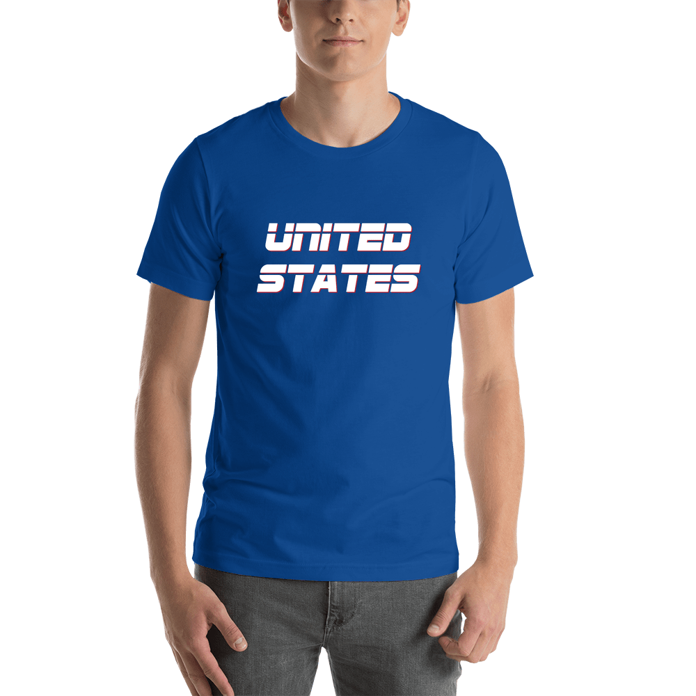 Personalized United States T-Shirt - Blue - Shirt View
