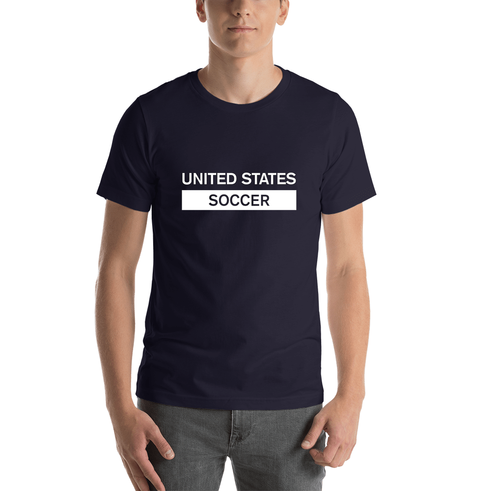 United States Soccer T-Shirt - Navy Blue - Shirt View