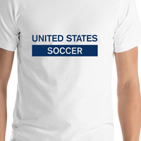 Thumbnail for United States Soccer T-Shirt - White - Shirt Close-Up View