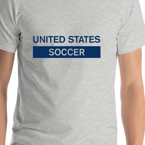 United States Soccer T-Shirt - Grey - Shirt Close-Up View