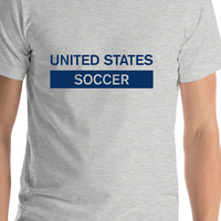 Thumbnail for United States Soccer T-Shirt - Grey - Shirt Close-Up View