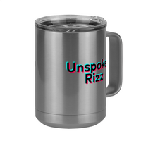 Thumbnail for Unspoken Rizz Coffee Mug Tumbler with Handle (15 oz) - TikTok Trends - Front Right View