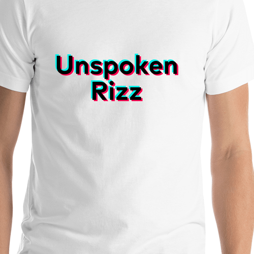 Unspoken Rizz T-Shirt - White - TikTok Trends - Shirt Close-Up View