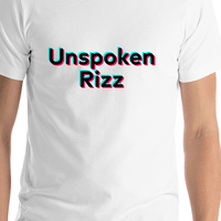 Thumbnail for Unspoken Rizz T-Shirt - White - TikTok Trends - Shirt Close-Up View
