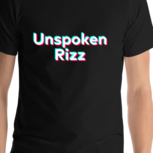 Unspoken Rizz T-Shirt - Black - TikTok Trends - Shirt Close-Up View