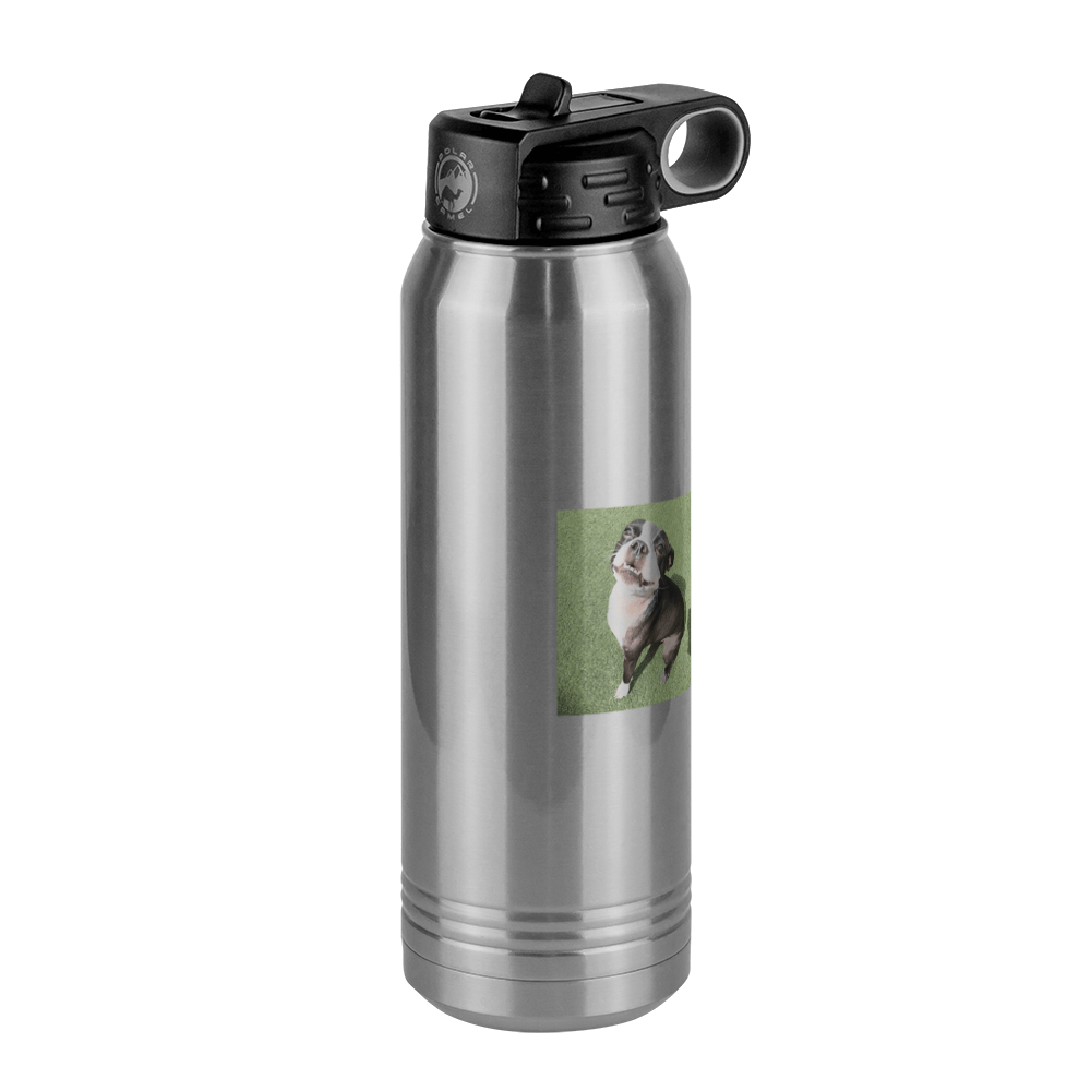 Photo Upload Water Bottle (30 oz) - Square Image - Front Right View