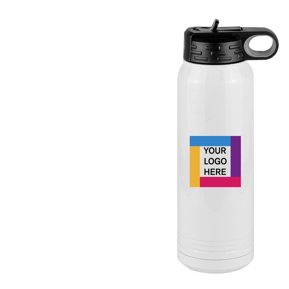 Upload Your Logo Water Bottle (30 oz) - Square Logo - Design View