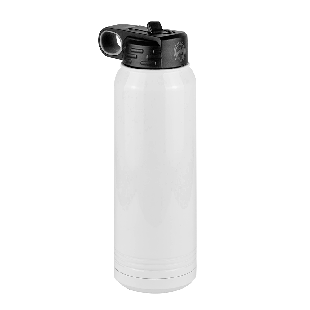 Upload Your Logo Water Bottle (30 oz) - Square Logo - Front Left View