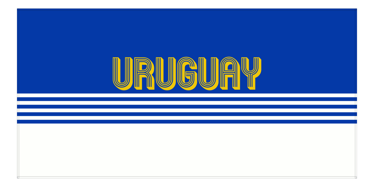 Personalized Uruguay Beach Towel - Front View