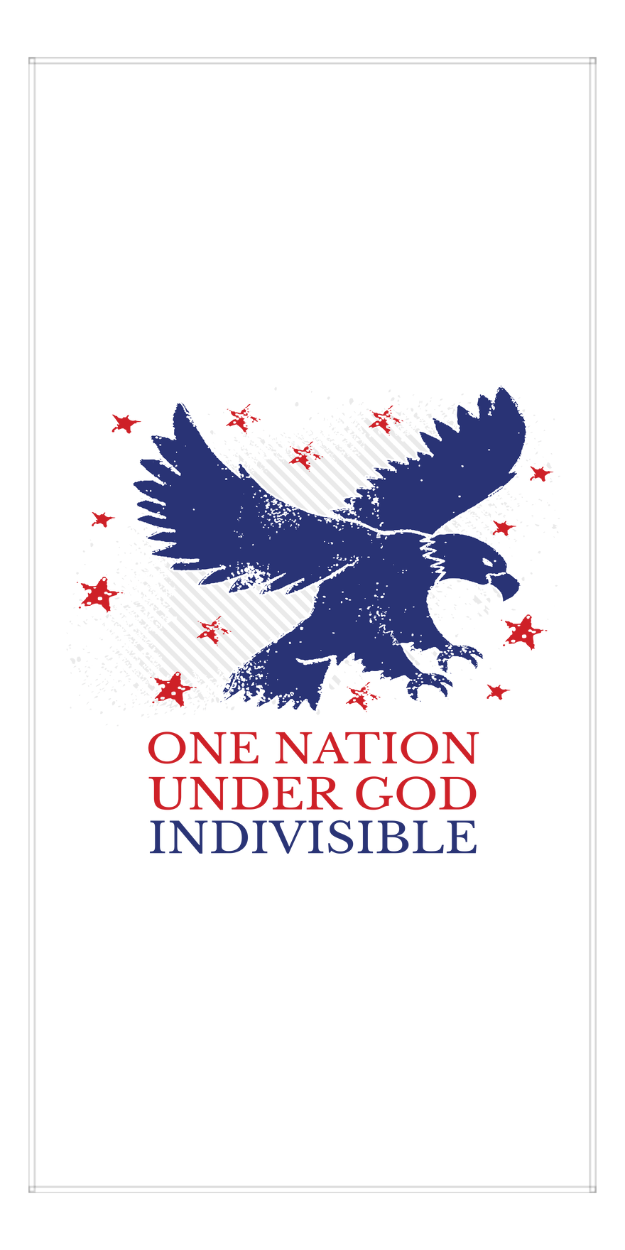USA Beach Towel - One Nation Under God - Front View