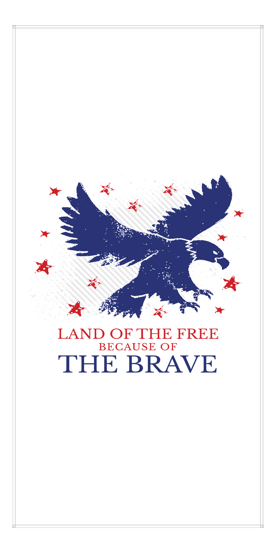USA Beach Towel - Land of the Free - Front View