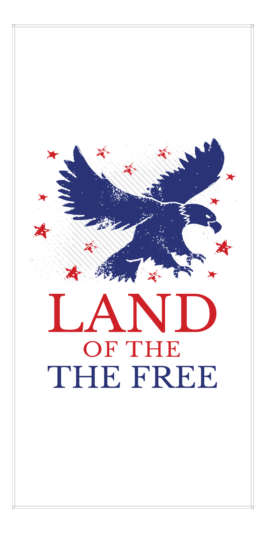 USA Beach Towel - Land of the Free - Front View