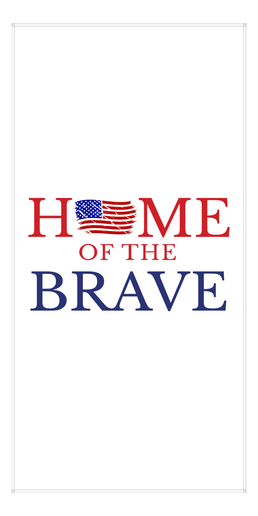 USA Beach Towel - Home of the Brave - Front View
