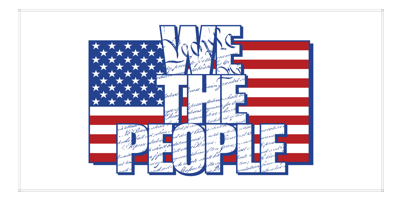 USA Beach Towel - We The People - Flag - Front View