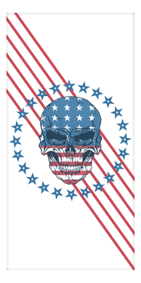 Thumbnail for USA Beach Towel - Patriotic Skull - Front View