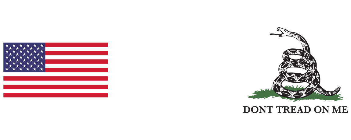 Personalized USA Flag Water Bottle (30 oz) - Gadsden Flag - Don't Tread On Me - Graphic View