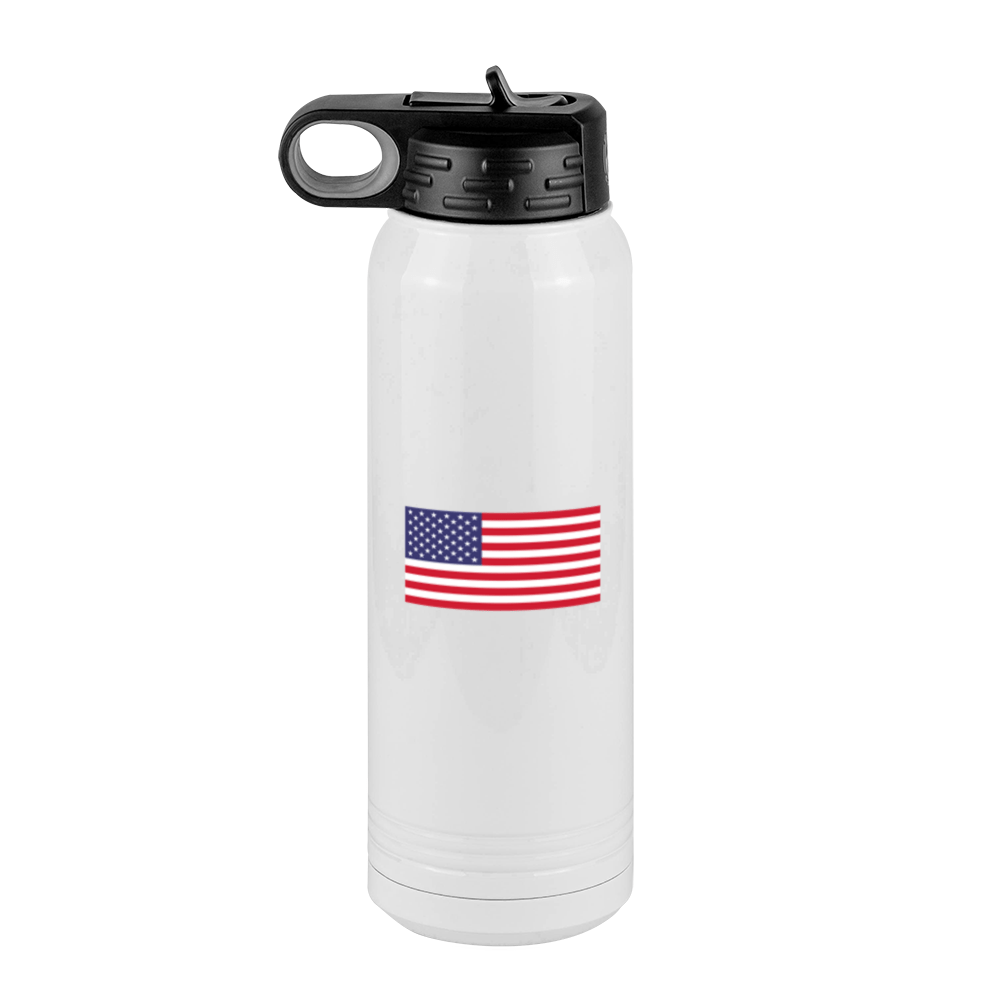 Personalized USA Flag Water Bottle (30 oz) - Gadsden Flag - Don't Tread On Me - Left View