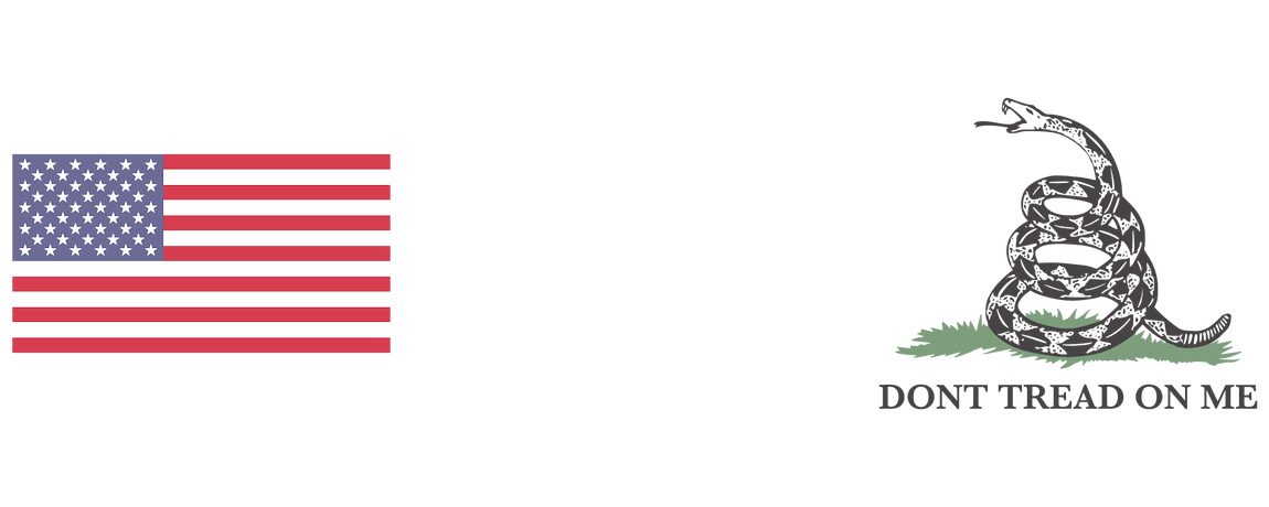 Personalized USA Flag Water Bottle (30 oz) - Gadsden Flag - Don't Tread On Me - Graphic View