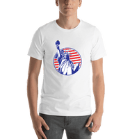 Thumbnail for USA T-Shirt - White - Statue of Liberty - Shirt View