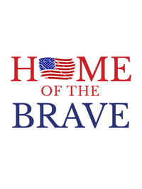 Thumbnail for USA T-Shirt - White - Home of the Brave - Decorate View