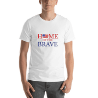 Thumbnail for USA T-Shirt - White - Home of the Brave - Shirt View