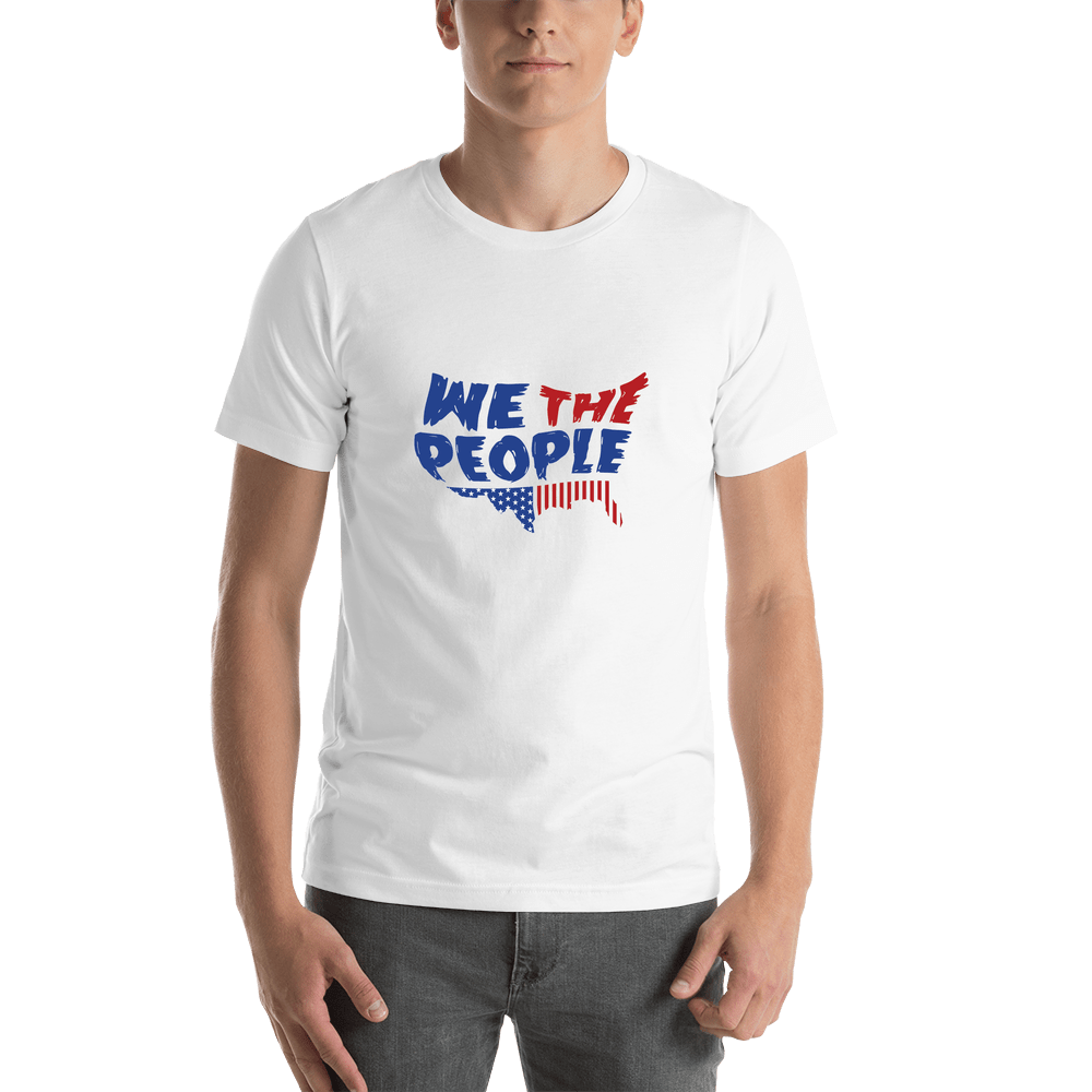 USA T-Shirt - White - We The People - Map - Shirt View