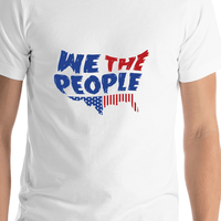 Thumbnail for USA T-Shirt - White - We The People - Map - Shirt Close-Up View