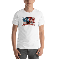 Thumbnail for USA T-Shirt - White - Skull Flag - Shirt View