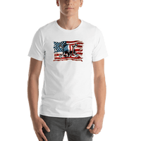 Thumbnail for USA T-Shirt - White - Skull Flag - Shirt View
