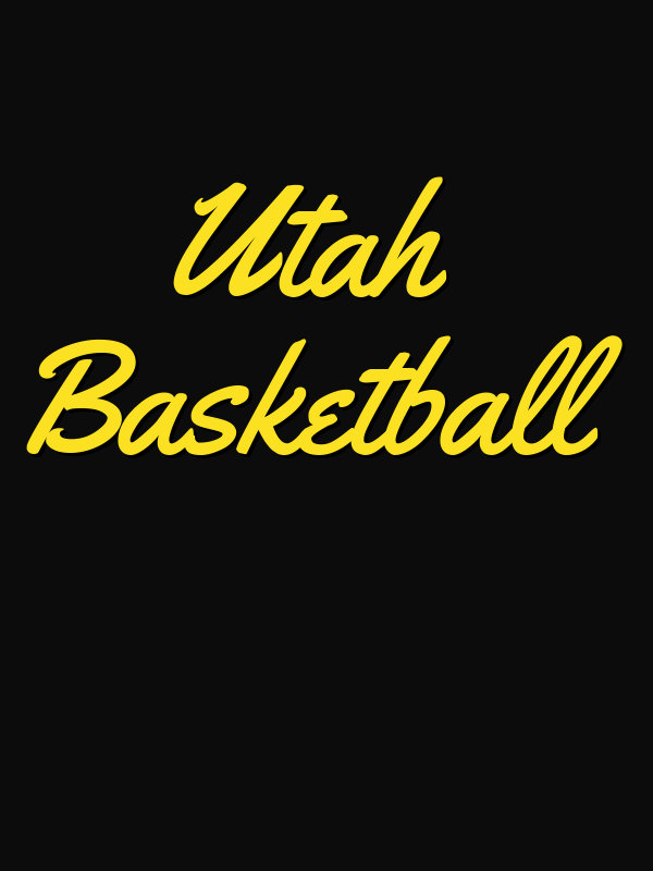 Personalized Utah Basketball T-Shirt - Black - Decorate View