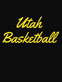 Thumbnail for Personalized Utah Basketball T-Shirt - Black - Decorate View