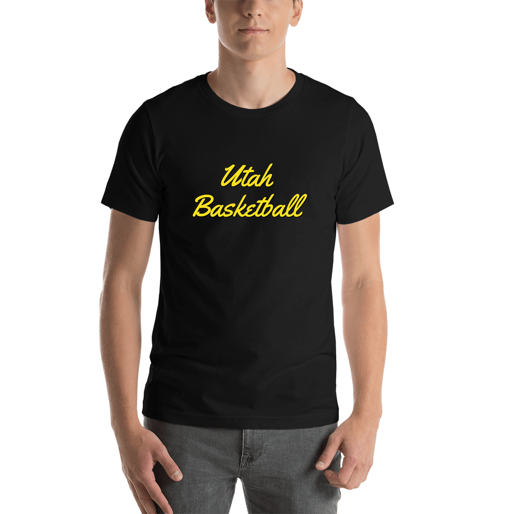 Personalized Utah Basketball T-Shirt - Black - Shirt View