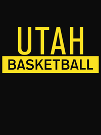 Thumbnail for Utah Basketball T-Shirt - Black - Decorate View