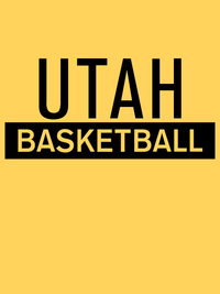 Thumbnail for Utah Basketball T-Shirt - Yellow - Decorate View