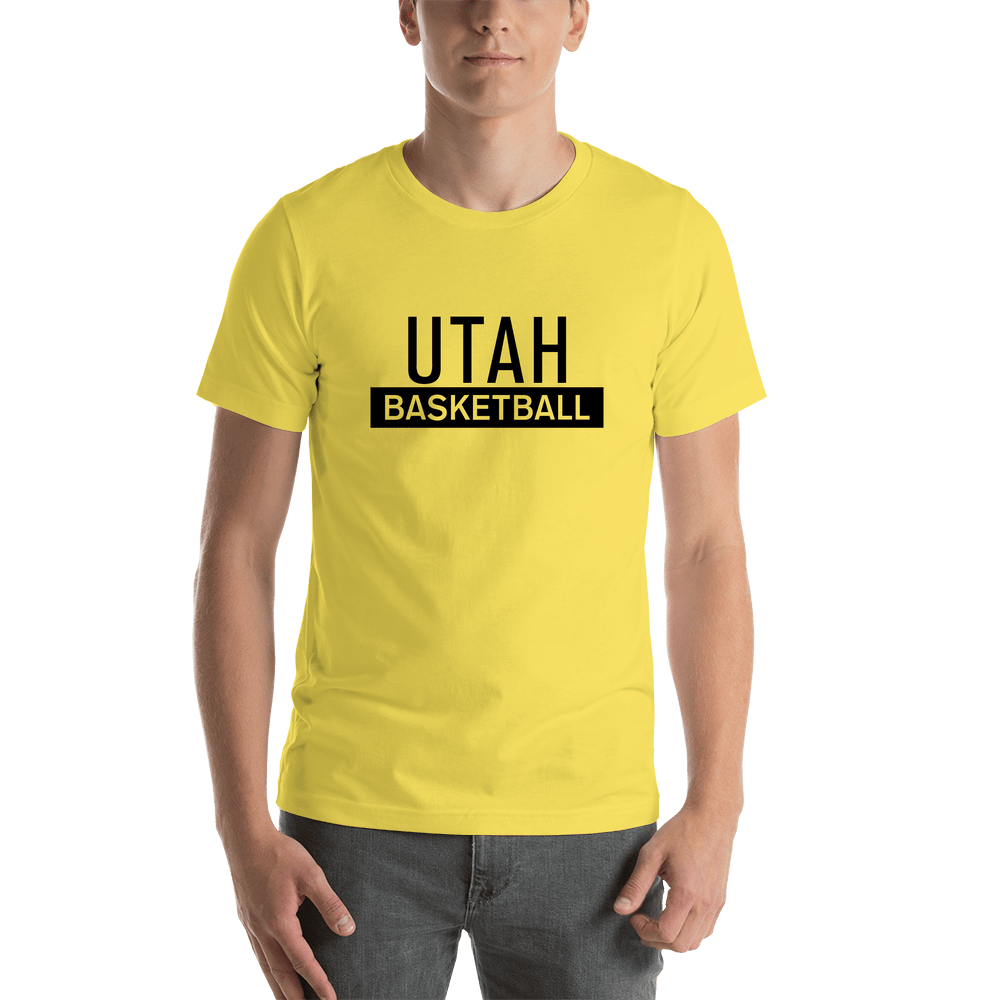Utah Basketball T-Shirt - Yellow - Shirt View