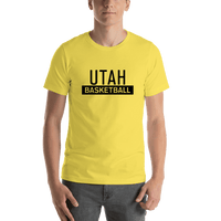 Thumbnail for Utah Basketball T-Shirt - Yellow - Shirt View