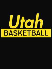 Thumbnail for Utah Basketball T-Shirt - Black - Decorate View