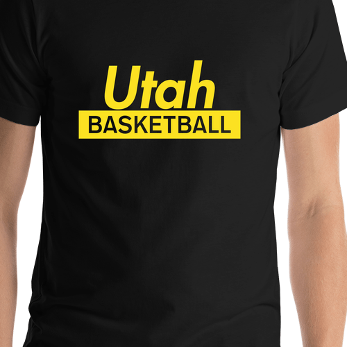 Utah Basketball T-Shirt - Black - Shirt Close-Up View