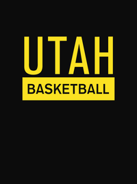 Thumbnail for Utah Basketball T-Shirt - Black - Decorate View
