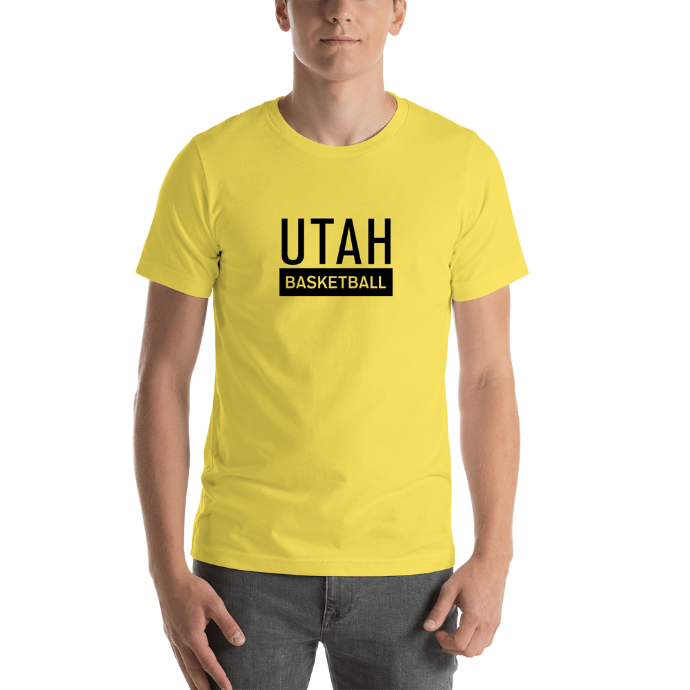 Utah Basketball T-Shirt - Yellow - Shirt View