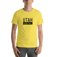 Thumbnail for Utah Basketball T-Shirt - Yellow - Shirt View