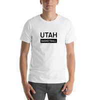 Thumbnail for Utah Basketball T-Shirt - White - Shirt View