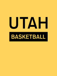 Thumbnail for Utah Basketball T-Shirt - Yellow - Decorate View