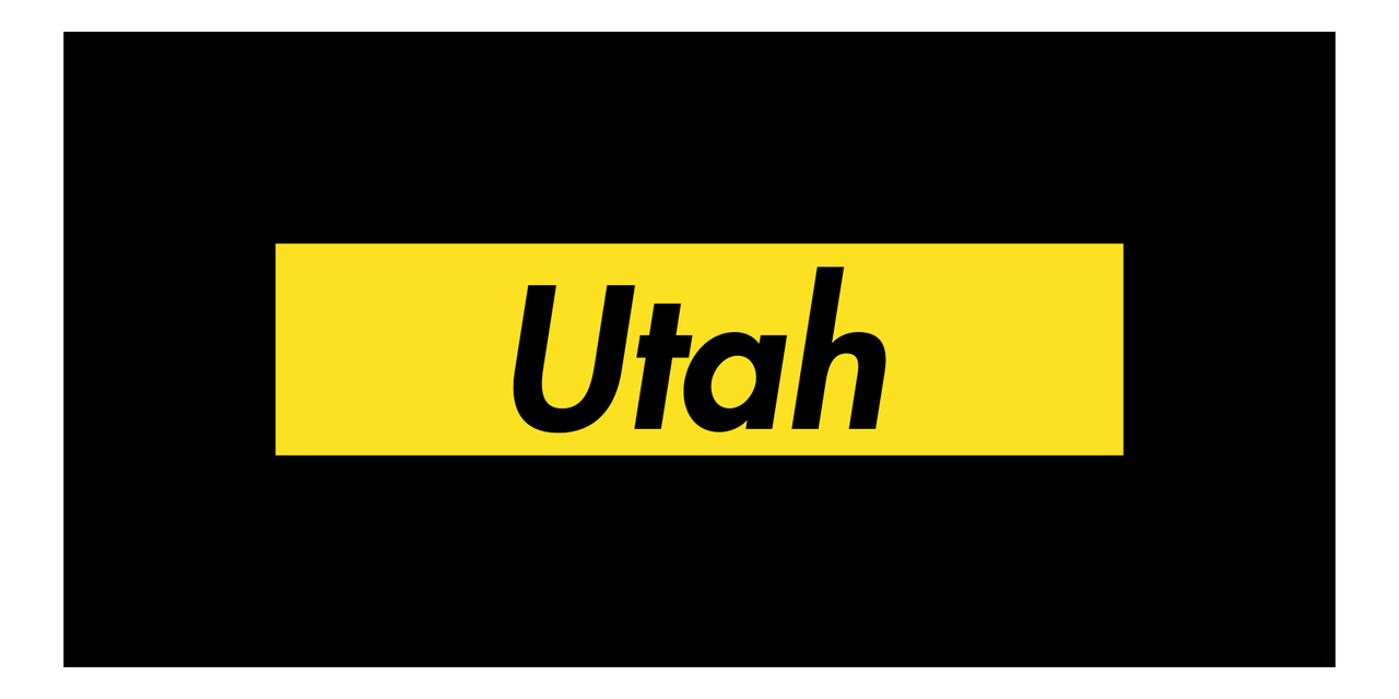 Personalized Utah Beach Towel - Front View