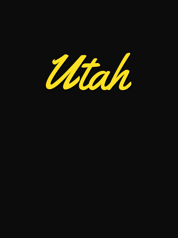 Personalized Utah T-Shirt - Black - Decorate View