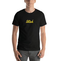 Thumbnail for Personalized Utah T-Shirt - Black - Shirt View