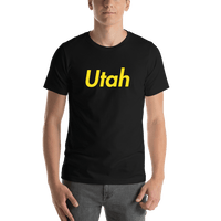 Thumbnail for Personalized Utah T-Shirt - Black - Shirt View