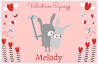 Thumbnail for Personalized Valentines Day Placemat II - Valentine's Squeezy - Pink Background -  View