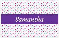 Thumbnail for Personalized Valentines Day Placemat VI - Little Hearts - Ribbon Nameplate -  View